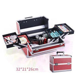 Meikki Vanity Case Metallipunainen