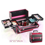 Meikki Vanity Case Musta ja punainen