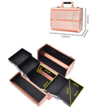 Vaaleanpunainen Vanity Case koko