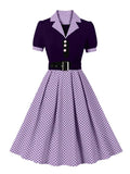 Aidosti rockabilly-mekko Violetti / S