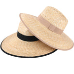 Beige olkihattu