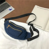 Denim vyölaukku Tummansininen