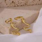 Design Kultaiset käärme korvakorut