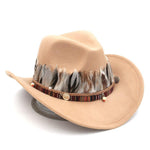 Farwest-tyylinen huopahattu Beige