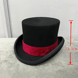Herrasmiehen silinterihattu Punainen - Korkeus 13.5 cm / S (54-55cm)