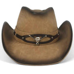Huippuluokan nahkainen cowboy hattu