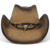 Huippuluokan nahkainen cowboy hattu