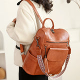 Iso keinonahkainen naisten reppu