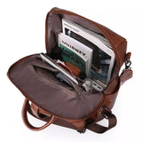 Iso keinonahkainen naisten reppu