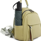 Käytännöllinen nahkareppu Vihreä