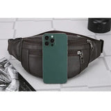 Käytännöllinen nahkavyölaukku