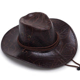 Kasvinnahkainen cowboy hattu Ruskea
