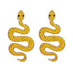 Keltainen helmi käärme korvakorut