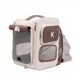 Kissan kuljetuslaukku Ruskea