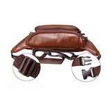 Klassinen nahkainen vyölaukku miehille