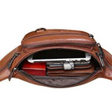 Klassinen nahkainen vyölaukku miehille