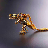 Kulta T-Rex luuranko dinosaurus riipus kaulakoru Oletusarvo Otsikko