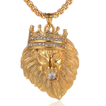 Kultainen leijona kaulakoru vintage