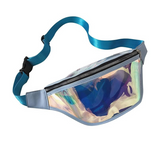 Läpinäkyvä vyölaukku Sininen