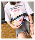 Läpinäkyvä vyölaukku