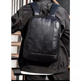 Miesten nahkainen läppäreppu Oletusarvo Otsikko