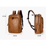 Miesten nahkainen tietokonereppu