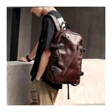 Miesten ylellinen nahkareppu Oletusarvo Otsikko