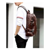 Miesten ylellinen nahkareppu Oletusarvo Otsikko