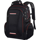 Monipuolinen ja käytännöllinen reppu Musta/punainen