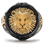 Musta ja kultainen leijona sormus