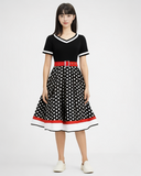 Musta Pilkullinen Pin Up -mekko