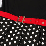 Musta Pilkullinen Pin Up -mekko