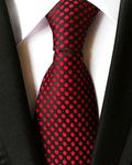 Musta solmio punaisilla pilkuilla