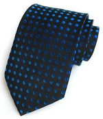 Musta solmio sinisillä pilkkuilla