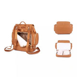 Nahkainen hoitolaukku-reppu