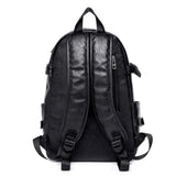 Nahkainen naisten urbaani reppu Musta