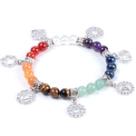 Naisen 7 Chakras Liberty Pearl rannekoru