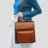 Naisten nahkainen pikkureppu