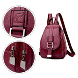 Naisten trendikäs pieni nahkareppu