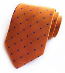 Oranssi pilkullinen solmio