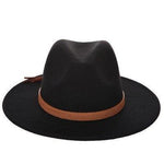 Panama-tyylinen huopahattu Musta / 56-58CM