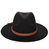 Panama-tyylinen huopahattu Musta / 56-58CM