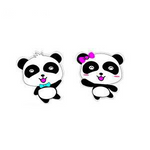 Panda korvakorut poika ja tyttö