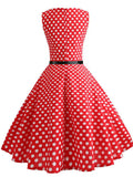 Pilkutettu rockabilly-mekko
