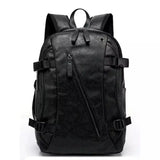 Retro-reppu miehille Musta