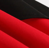 Rockabilly-mekko punainen musta