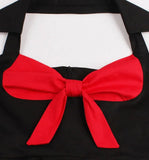 Rockabilly-mekko punainen musta