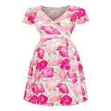 Rockabilly-mekko XXL Rose / XL