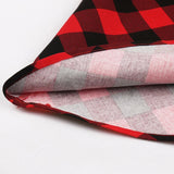 Rockabilly-tyylinen tartaanikuvioinen mekko
