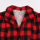 Rockabilly-tyylinen tartaanikuvioinen mekko